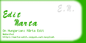 edit marta business card
